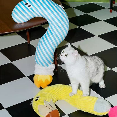 Image of a cat on ZEZE Softer Pencil Pet Pillow  - Pets Villa. 