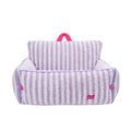 Product image of ZEZE Striped Plush Pet Sofa Bed - Pets Villa. 