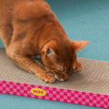 Image of cat scratching ZEZE Sweetheart Cardboard Scratch Board - Pets Villa.