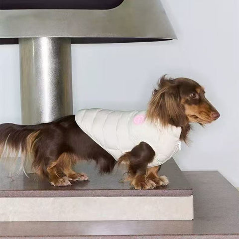 Product image of ZEZE Warmth Striped Pet Puffer Jacket - Pets Villa. 