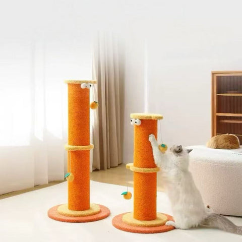 Front image of Zesty Orange Cat Scratcher - Pets Villa. 