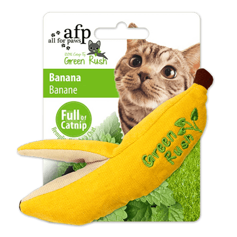 ALL FOR PAWS Green Rush Banana Catnip Toy - Pets Villa