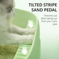 Anti-scatter litter tray with raised back and included scoop, suitable for large cats