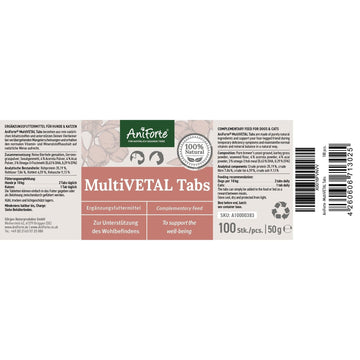 (Best Before 06/24) ANIFORTE MultiVETAL Tablets for Dogs and Cats 250tabs