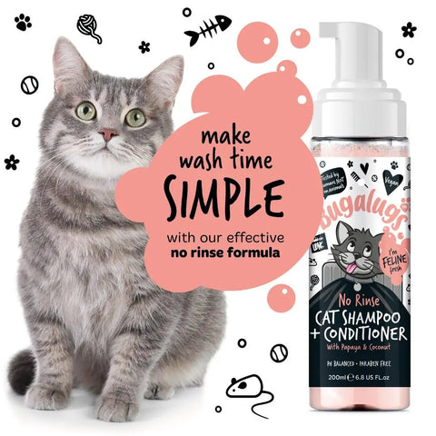 BUGALUGS No Rinse Cat Shampoo and Conditioner 200ml