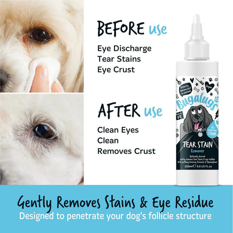 BUGALUGS Tear Stain Remover Solution for Dogs 200ml - Pets Villa