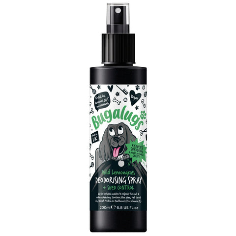 BUGALUGS Wild Lemongrass Deodorising Spray with Shed Control 200ml - Pets Villa