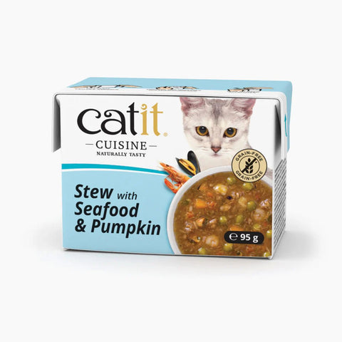 CATIT Cuisine Stew with Seafood and Pumpkin 95g - Pets Villa