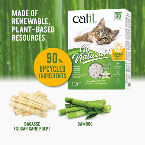 CATIT Go Natural! Bamboo Power Clumping Cat Litter - Pets Villa