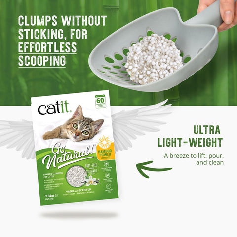 CATIT Go Natural! Bamboo Power Clumping Cat Litter - Pets Villa