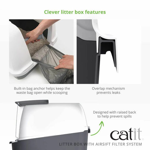 CATIT Regular Hooded Litter Box with Airsift Filter System - Pets Villa