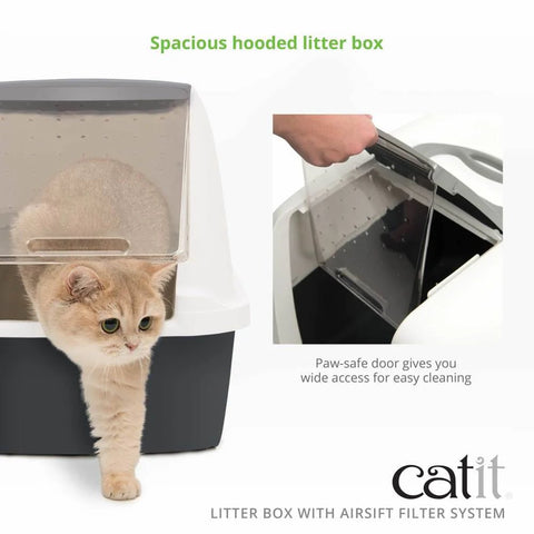 CATIT Regular Hooded Litter Box with Airsift Filter System - Pets Villa