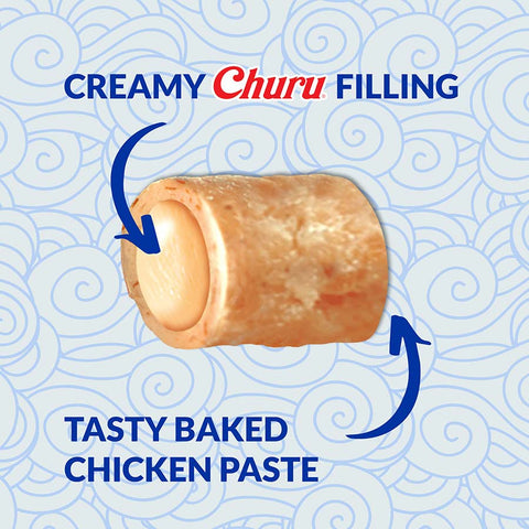 CHURU Bites Cat Treat Chicken Recipe Wraps Tuna with Scallop Recipe 3x10g - Pets Villa
