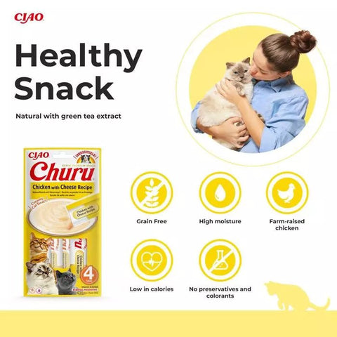 CHURU Cat Chicken with Cheese Recipe 4x14g - Pets Villa
