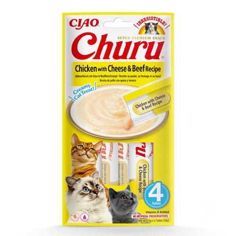 CHURU Cat Chicken with Cheese Recipe 4x14g - Pets Villa