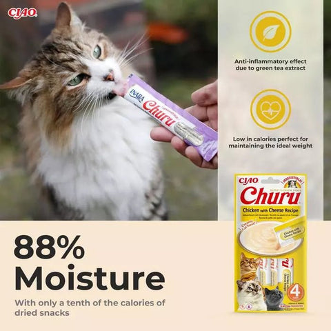 CHURU Cat Chicken with Cheese Recipe 4x14g - Pets Villa