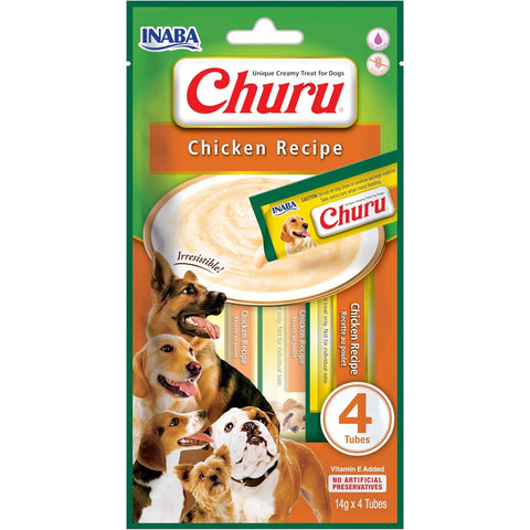 CHURU Dog Treat Chicken Recipe 4x14g - Pets Villa