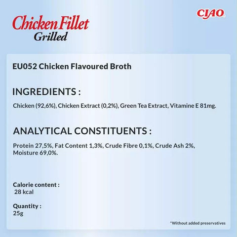 CIAO Grilled Chicken Fillet in Chicken Flavoured Broth 25g