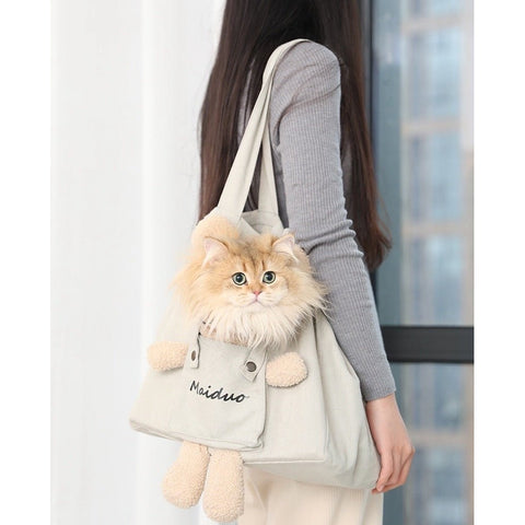 Cute Bear Pet Tote Carrier Bag - Pets Villa