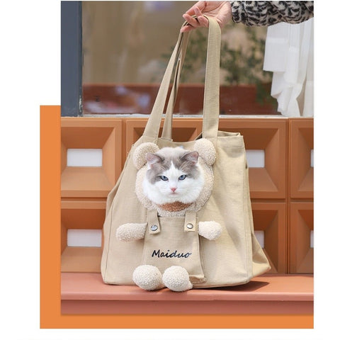 Cute Bear Pet Tote Carrier Bag - Pets Villa