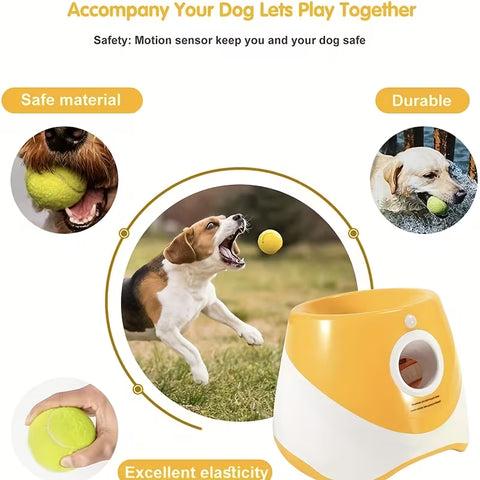 Key features of Automatic Ball Launcher Light Green - Pets Villa. 