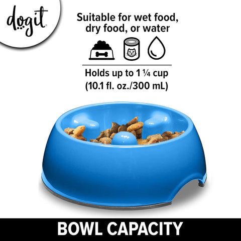 DOGIT Go - Slow Anti - Gulp Dish 300ml - Pets Villa