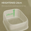 Large cat litter tray by AMEIFU with durable, easy-clean surface and scoop