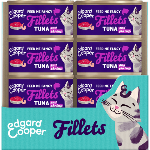 EDGARD & COOPER Cat Tuna and Shrimp Fillets Complementary Food - Pets Villa