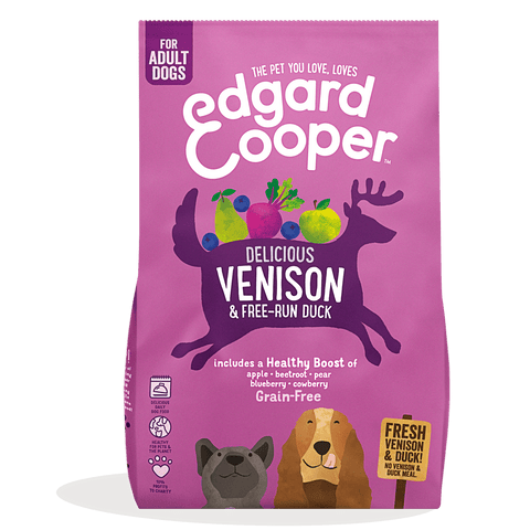 EDGARD & COOPER Dog Adult Dog Grain - free Venison and Free - Run Duck Dry Food - Pets Villa