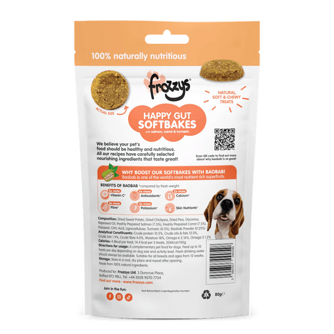 FROZZYS Happy Gut Softbakes for Dogs 80g - Pets Villa