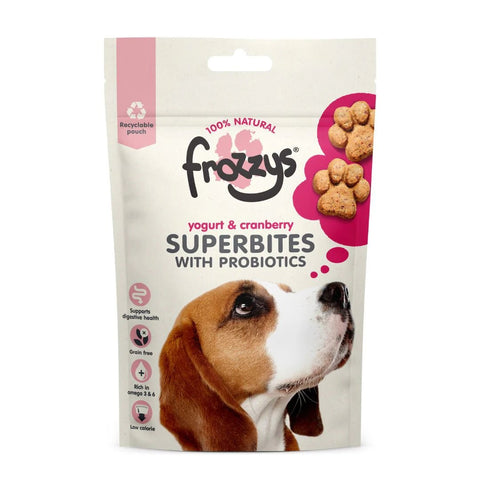 FROZZYS Superbites Yogurt and Cranberry with Probiotics for Dogs 100g - Pets Villa