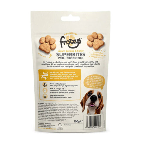 FROZZYS Superbites Yogurt, Banana and Honey for Dogs 100g - Pets Villa