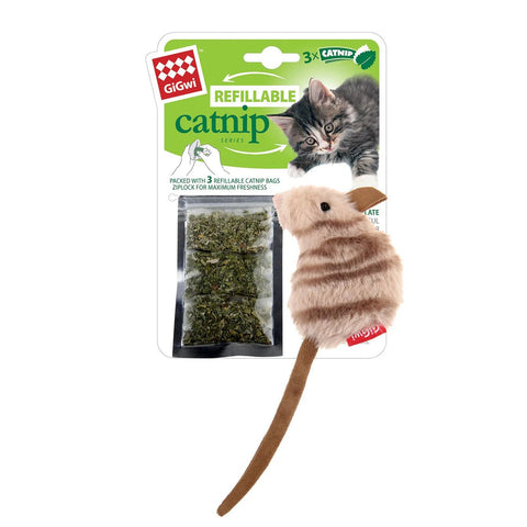 GIGWI Refillable Catnip Characters Mouse - Pets Villa