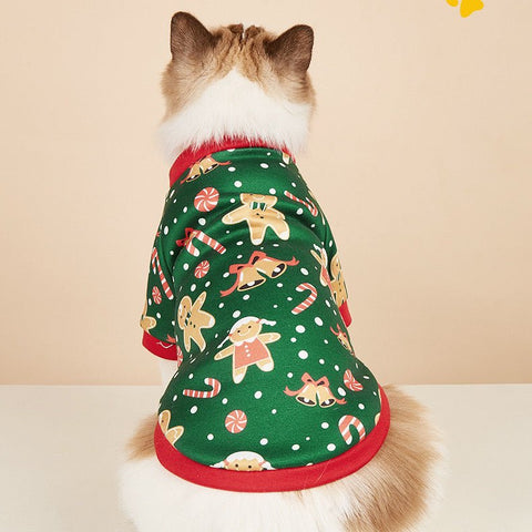 Gingerbread Christmas Pet Jumper - Pets Villa