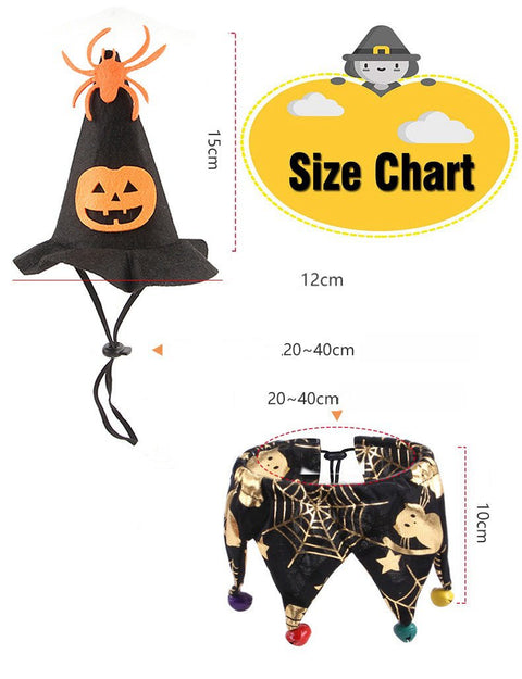 Halloween Pet Hat and Decorative Collar - Pets Villa