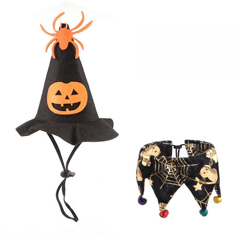 Halloween Pet Hat and Decorative Collar - Pets Villa