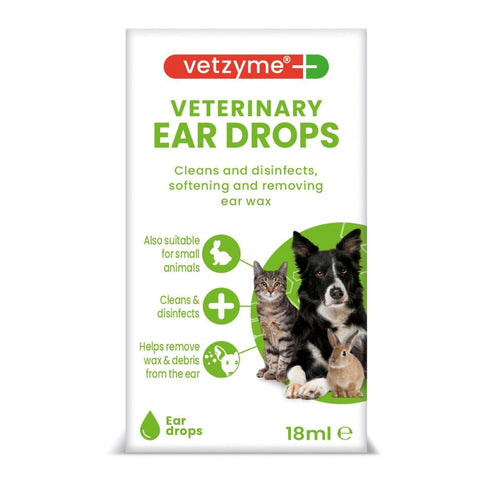 VETZYME Veterinary Ear Drops 18ml - product image. This is a product of Pets Villa.