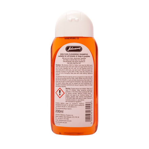 JOHNSON'S Dog Flea Cleansing Shampoo 200ml - Pets Villa