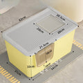 Large Capacity Semi or Fully Enclosed Cat Litter Box - Pets Villa