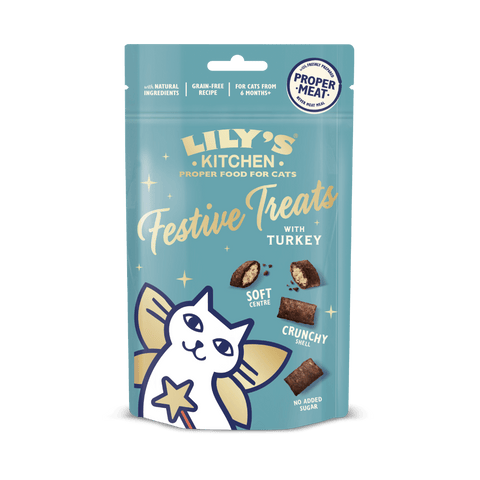 LILY'S KITCHEN Festive Turkey Treats for Cats 60g - Pets Villa