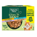 NATURES MENU Cat Bites in Gravy Variety Multipack 12x85g - Pets Villa