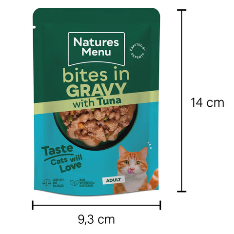 NATURES MENU Cat Bites in Gravy with Tuna - Pets Villa