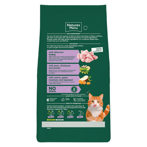 NATURES MENU Cat Dry High in Meat with Deboned Turkey Dry Food - Pets Villa