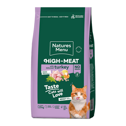 NATURES MENU Cat Dry High in Meat with Deboned Turkey Dry Food - Pets Villa