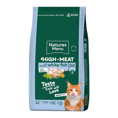 NATURES MENU Cat Dry High in Meat with Deboned White Fish Dry Food - Pets Villa