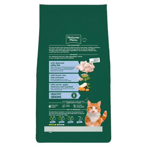 NATURES MENU Cat Dry High in Meat with Deboned White Fish Dry Food - Pets Villa