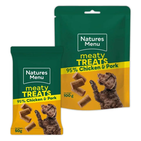 NATURES MENU Dog Meaty Treats Chicken and Pork - Pets Villa