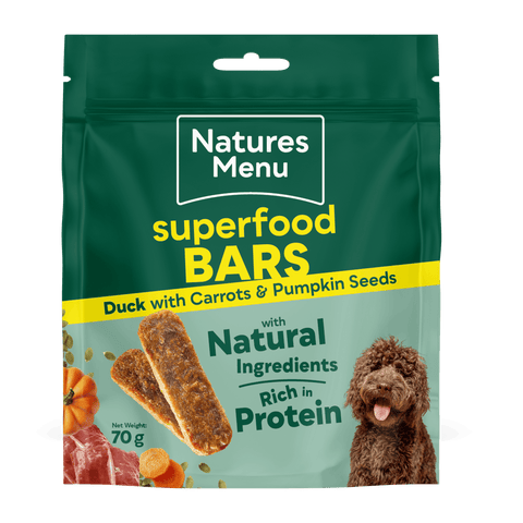 NATURES MENU Dog Superfood Bars Duck Treats 70g - Pets Villa