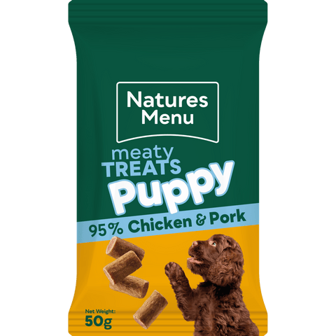 NATURES MENU Puppy Meaty Treats Chicken and Pork 50g - Pets Villa