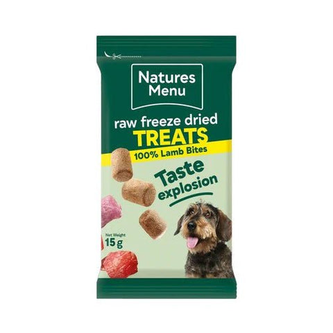 NATURES MENU Raw Freeze Dried Lamb Bites 15g - Pets Villa